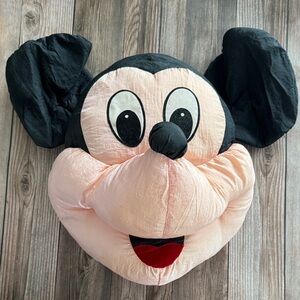 Vintage Disney Mickey Mouse Plush in Black and Peach